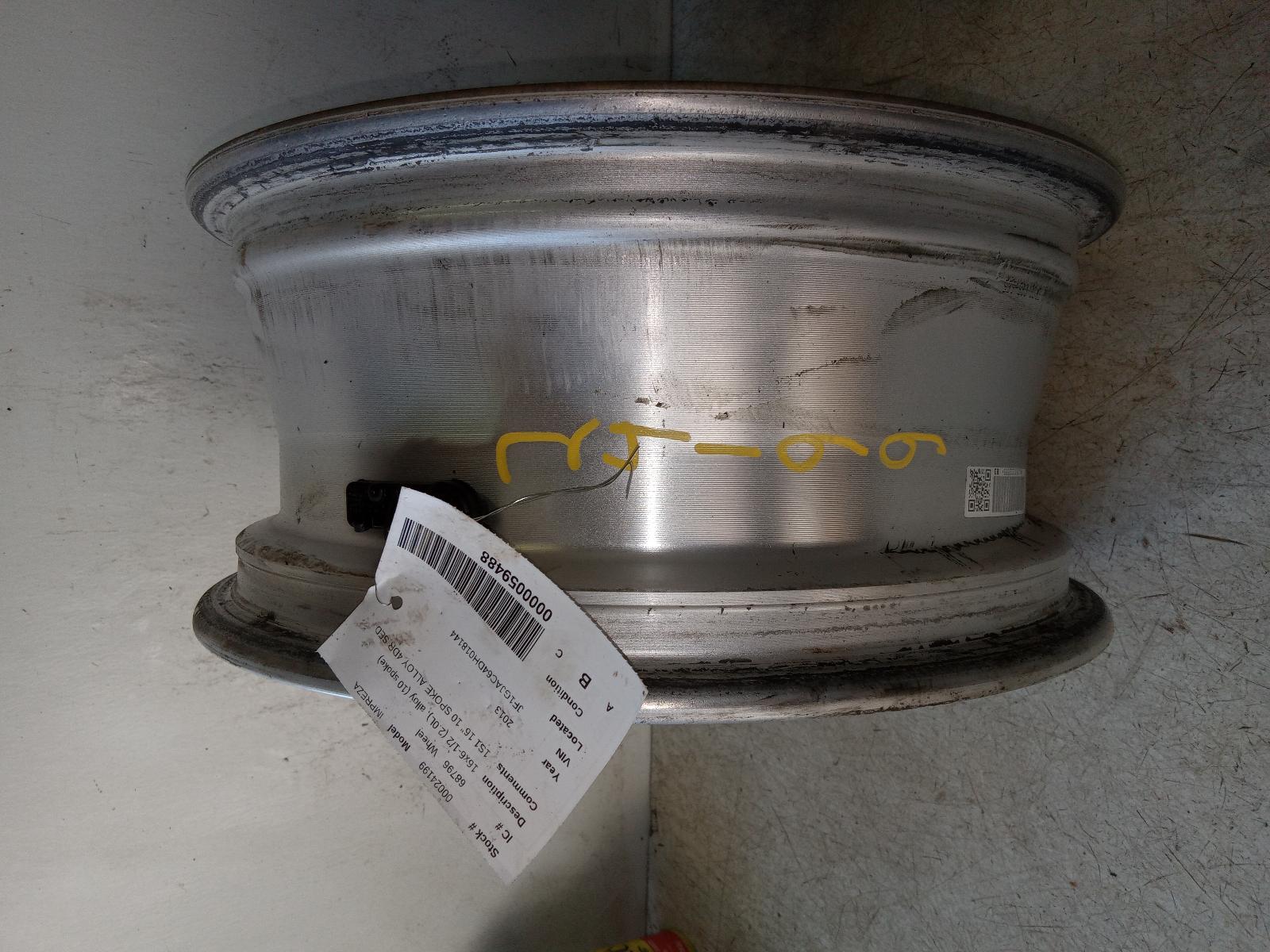 SUBARU IMPREZA 2012 16x6-1/2 (alloy), (10 spoke, 2.0L) Wheel