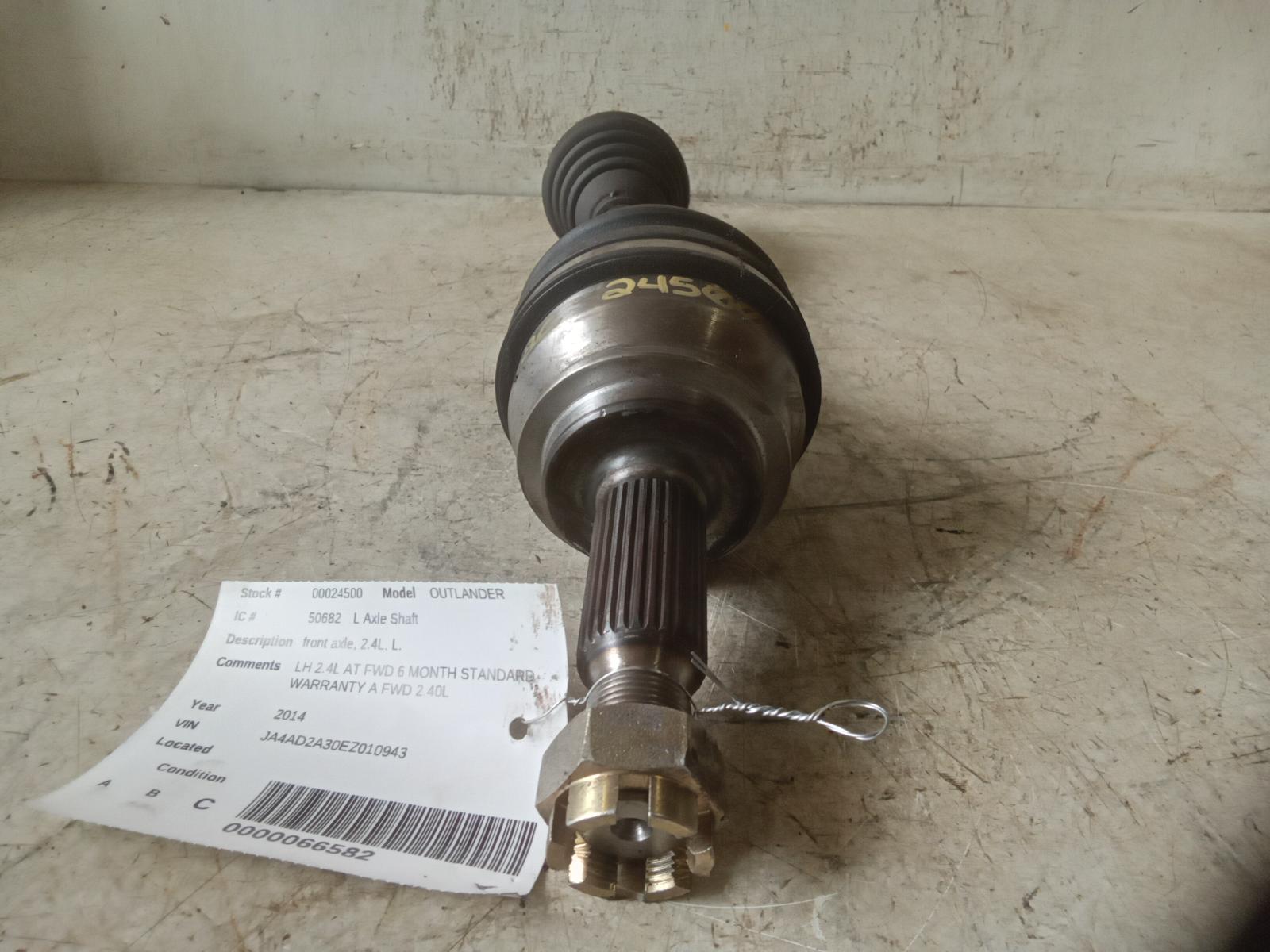 2014 MITSUBISHI OUTLANDER SPORT 16 Front Axle 2.4L FWD L