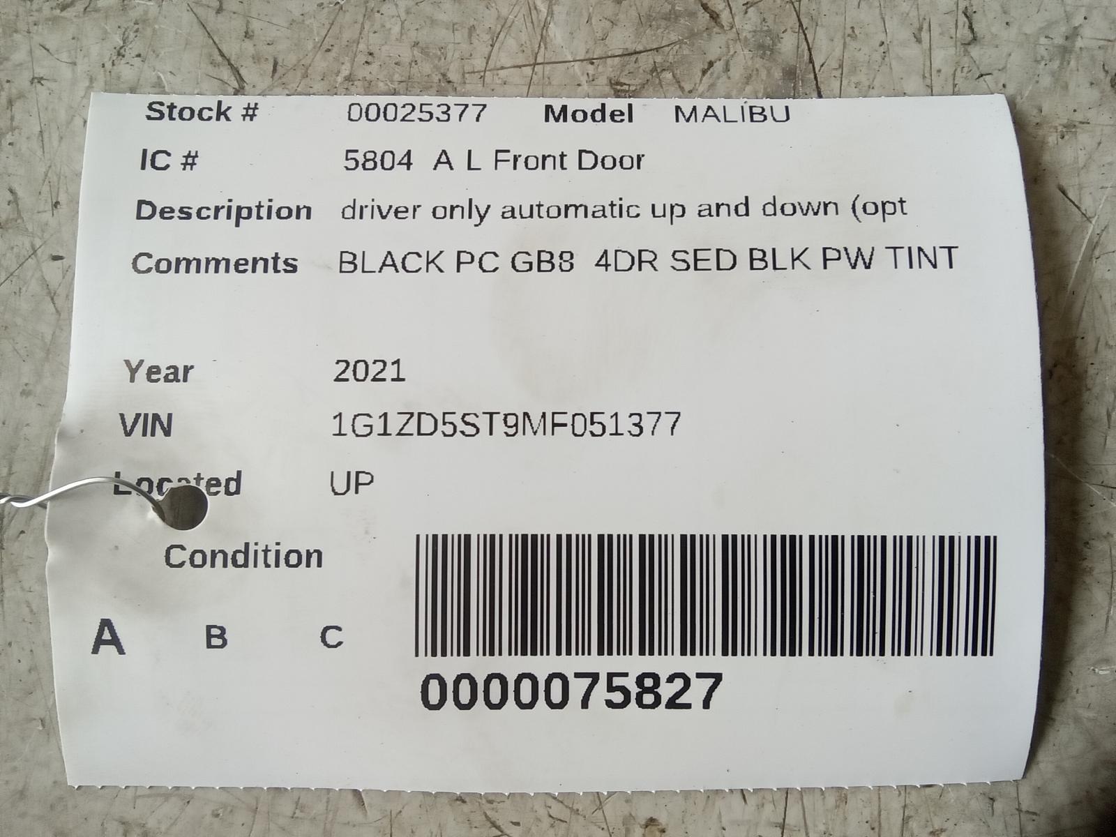 2021 CHEVROLET MALIBU Door Assembly Front - AC Auto Parts 2021 CHEVROLET MALIBU Door Assembly Front - AC Auto Parts